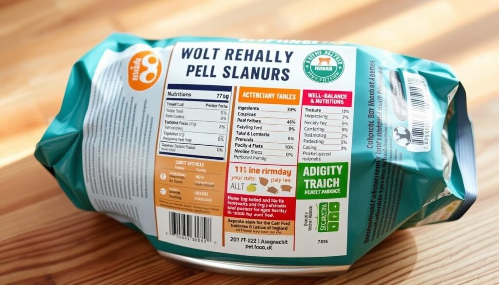 pet food label