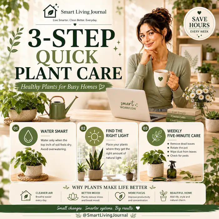 3-Step Quick Plant Care for Busy Homes