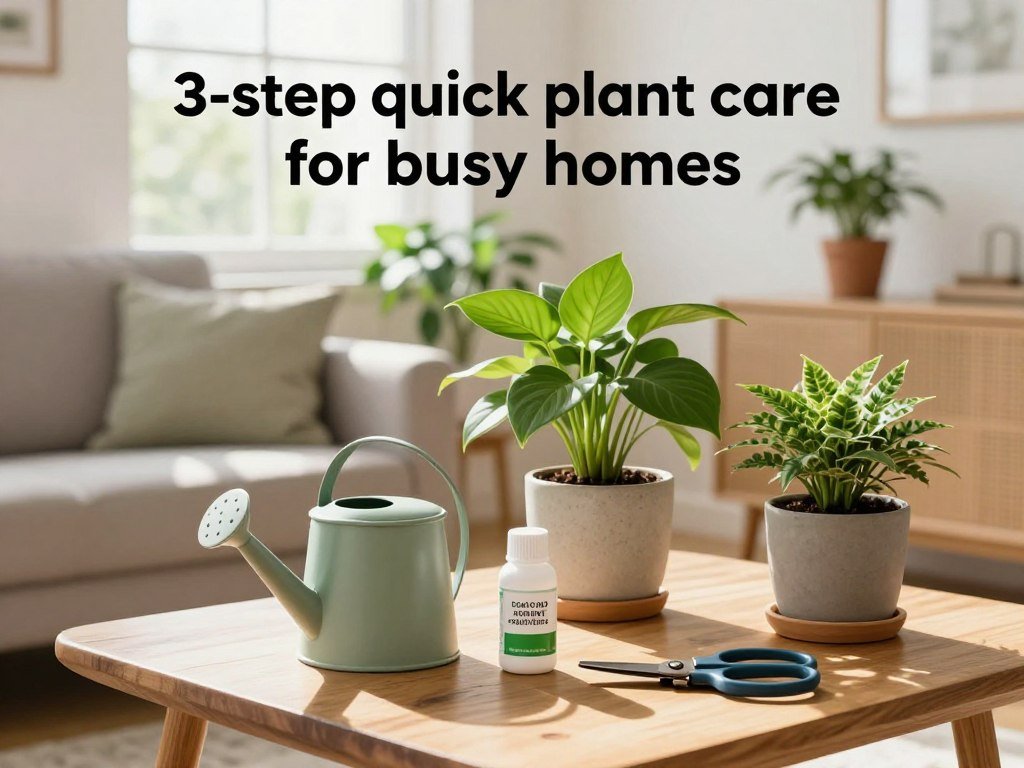 3-Step Quick Plant Care for Busy Homes