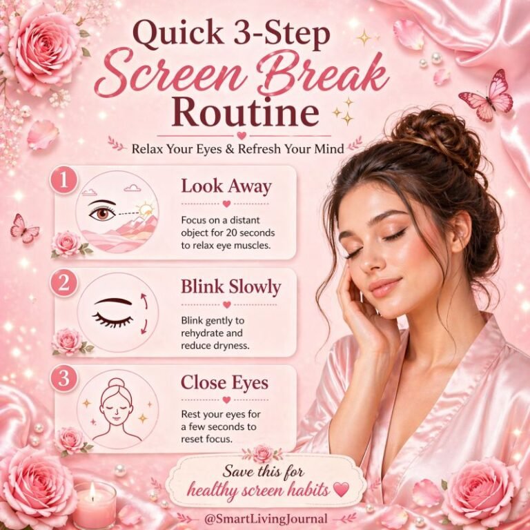 Quick 3-Step Screen Break Routine to Refresh Your Eyes.
