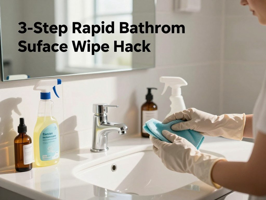3-Step Rapid Bathroom Surface Wipe Hack