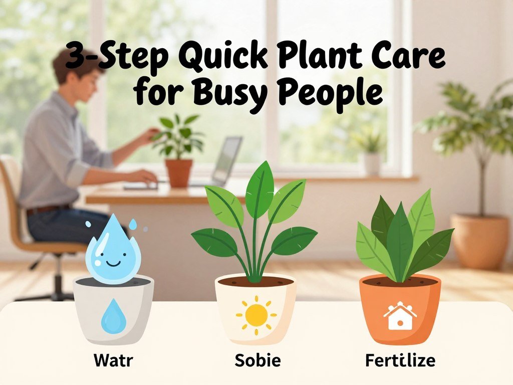 3-step quick plant care for busy people
