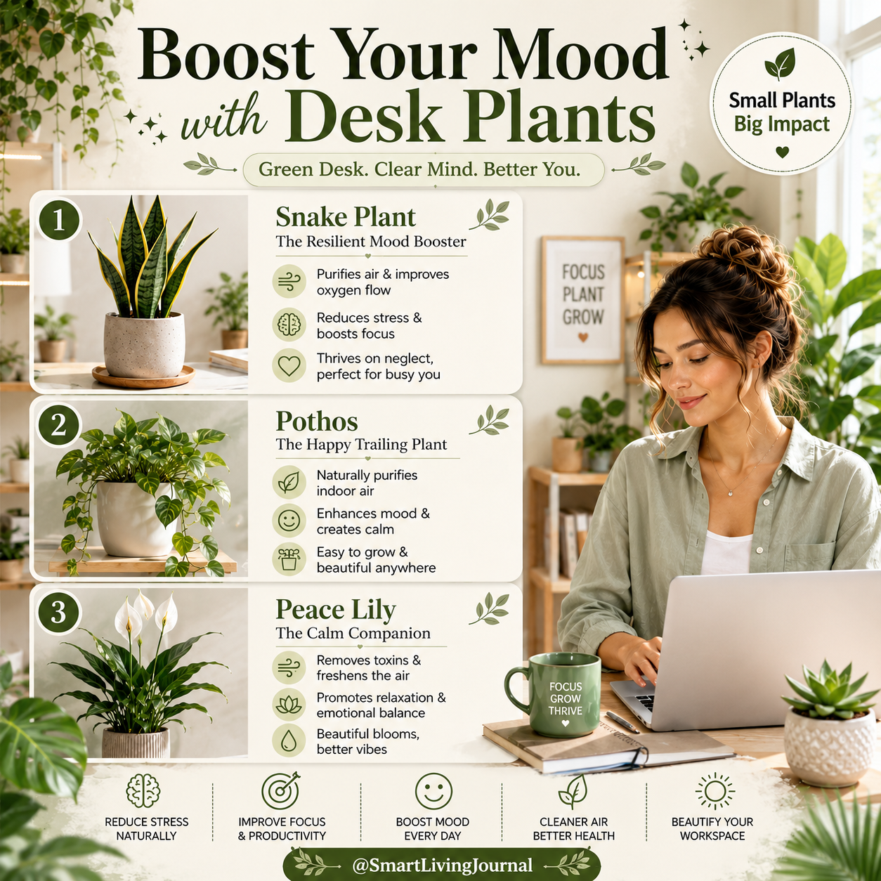 Boost Your Mood with Desk Plants