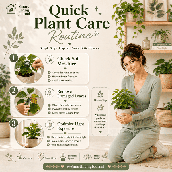 3-Step Quick Plant Care for Busy People